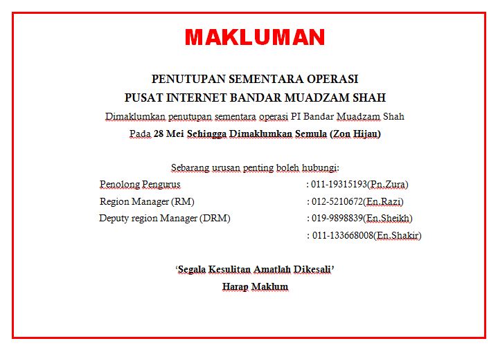 notis tutup 28 mei